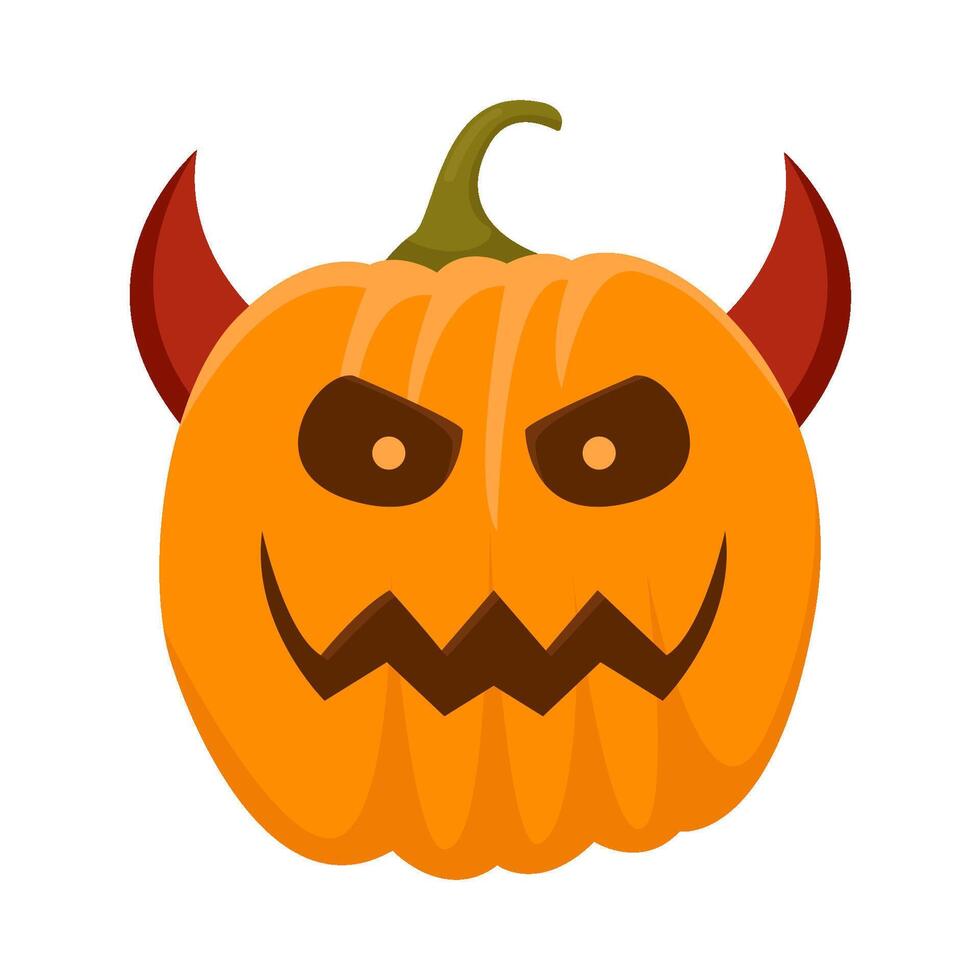 citrouille Halloween diable illustration vecteur