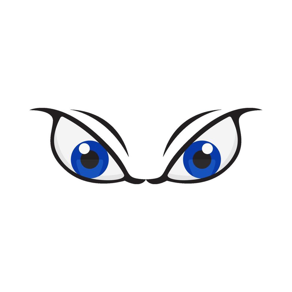 œil lentille bleu illustration vecteur