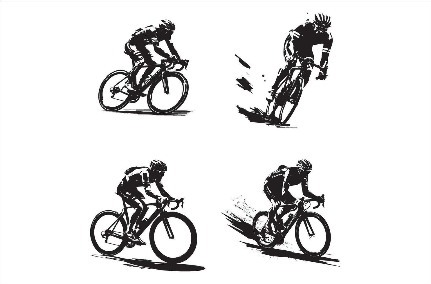vélo silhouette vecteur, noir vélo vecteur