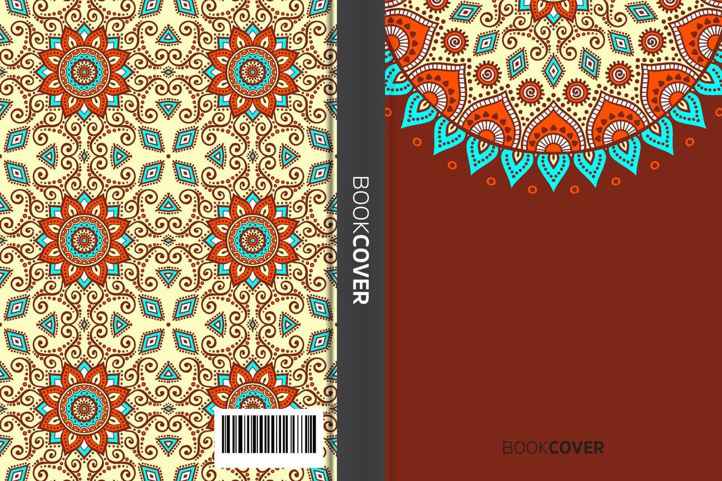 livre de couverture de mandala vecteur