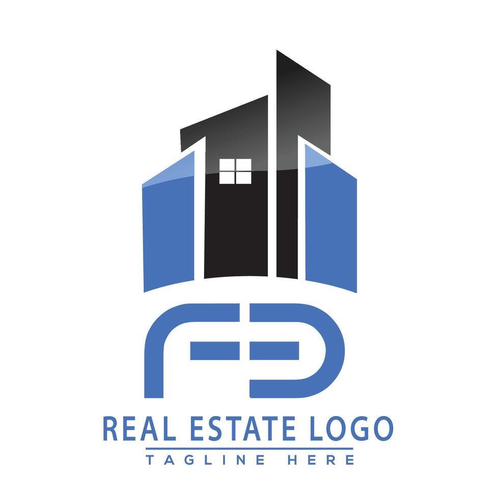 fb réel biens logo conception vecteur