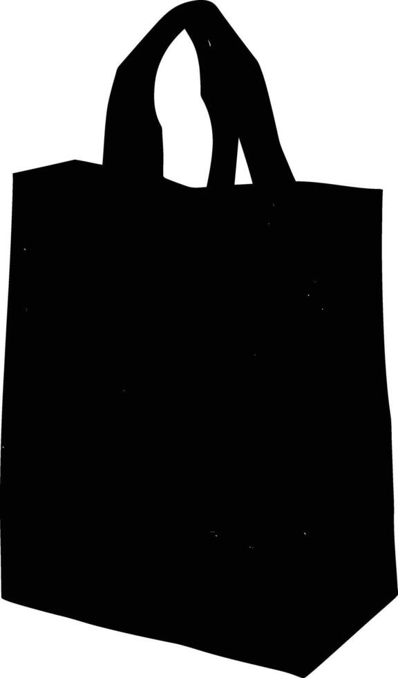 ai généré silhouette Plastique sac noir Couleur seulement vecteur