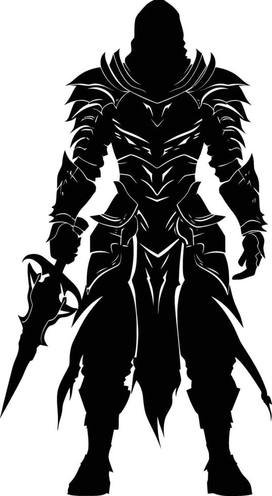 ai généré silhouette club dans mmorpg Jeu noir Couleur seulement vecteur