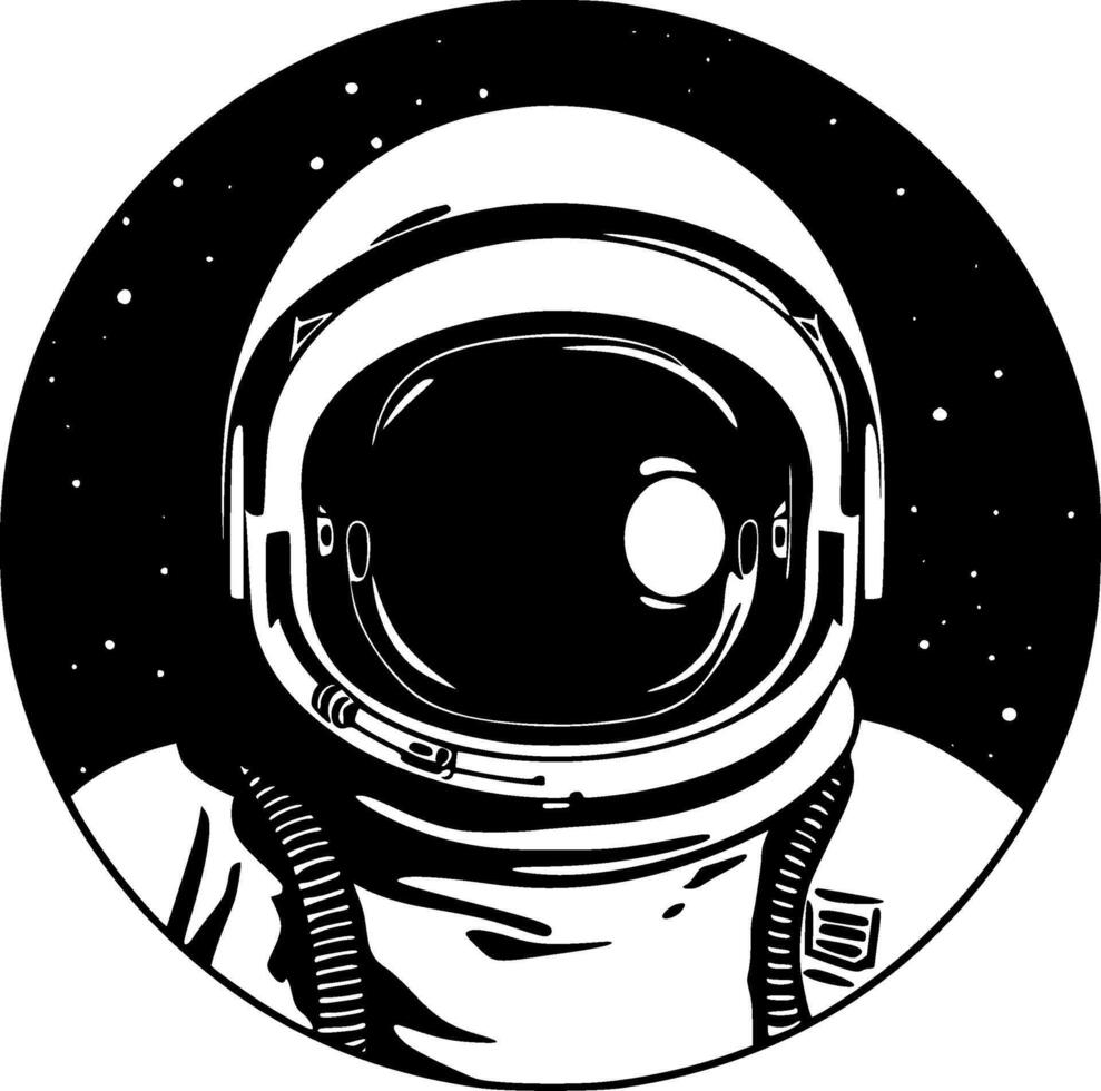 astronaute - minimaliste et plat logo - vecteur illustration