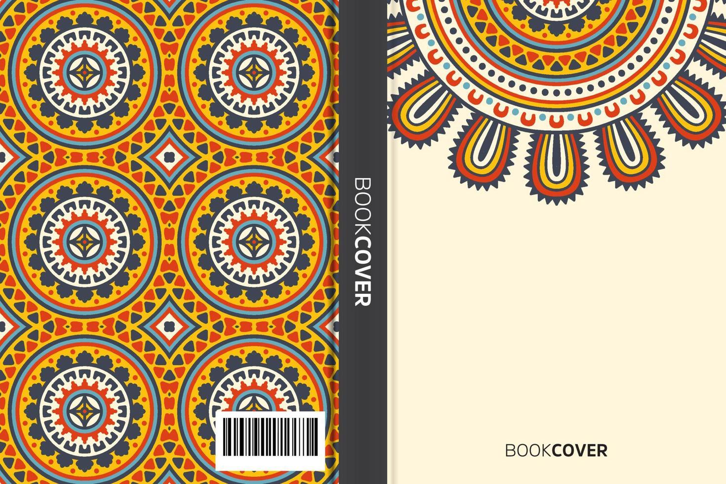 livre de couverture de mandala vecteur