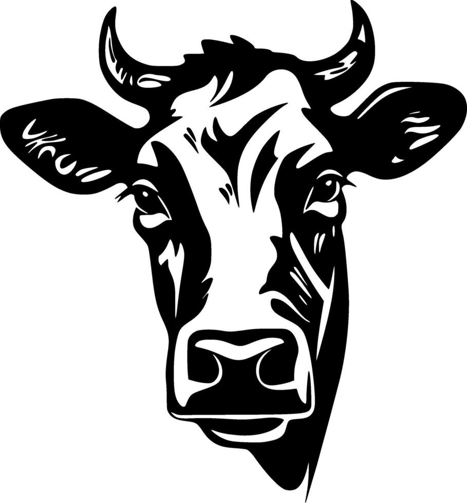 vache - minimaliste et plat logo - vecteur illustration