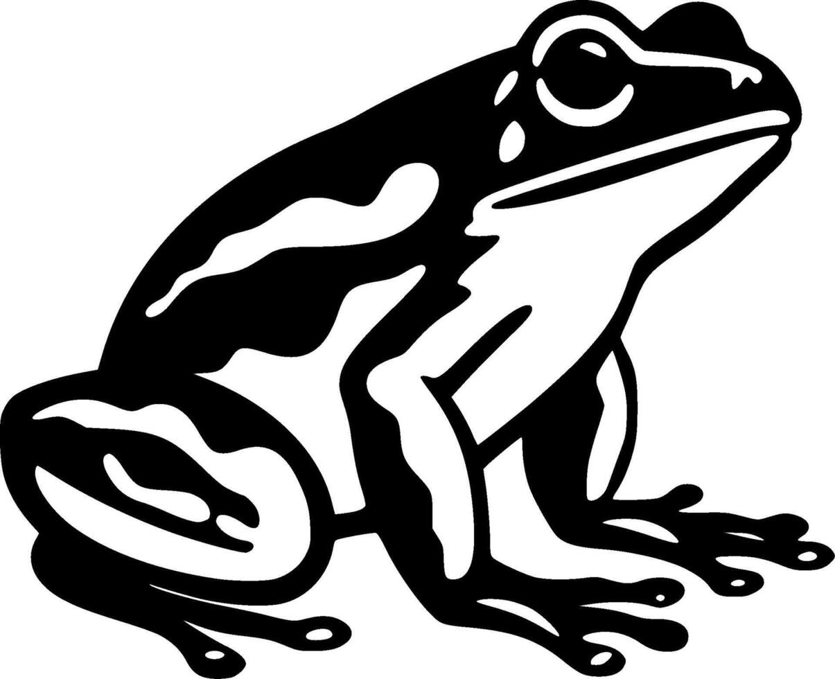 grenouille, noir et blanc vecteur illustration