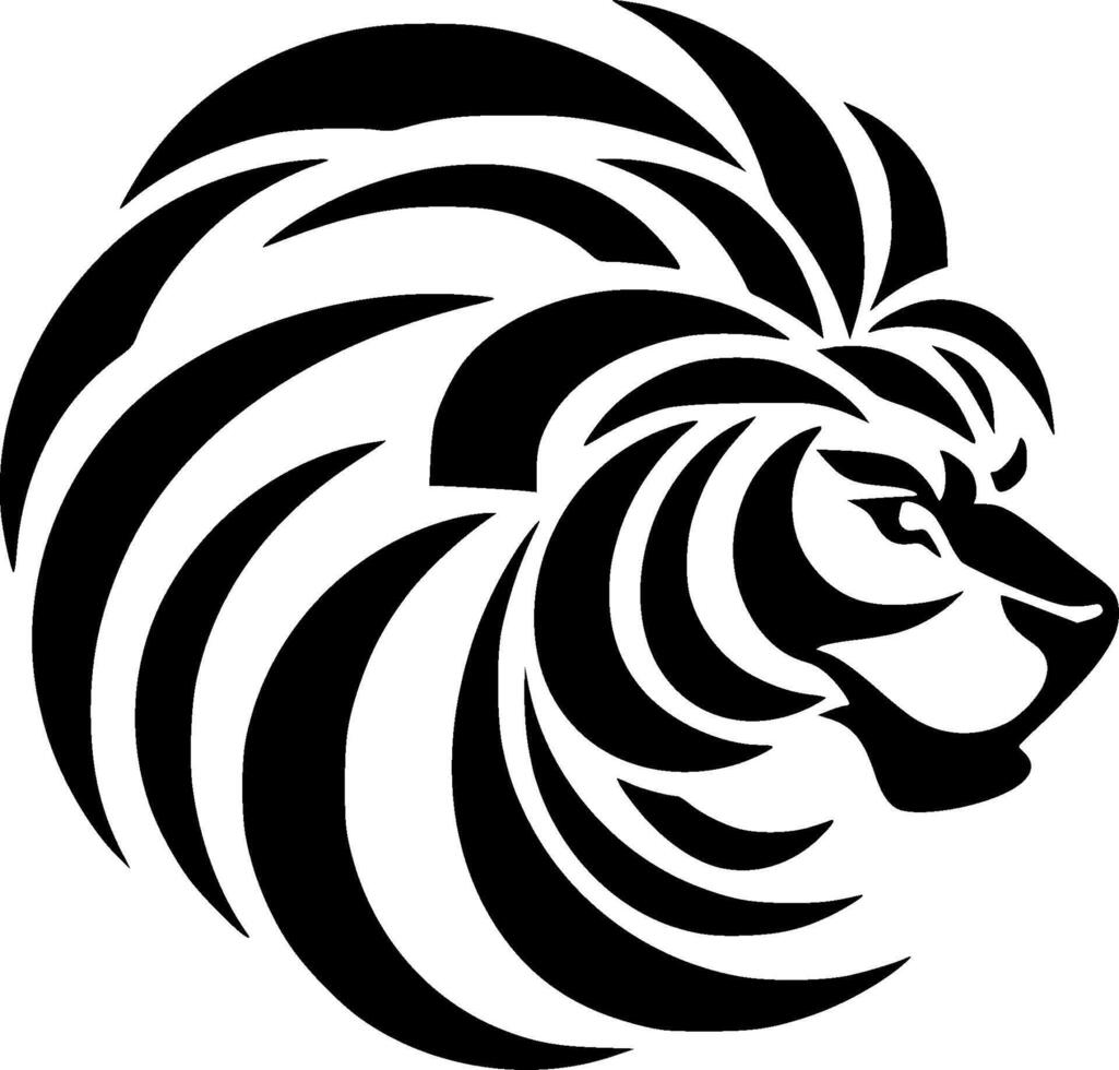 Lion - minimaliste et plat logo - vecteur illustration