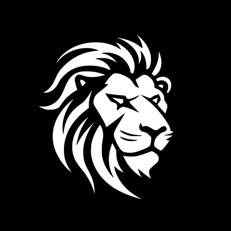 Lion - minimaliste et plat logo - vecteur illustration