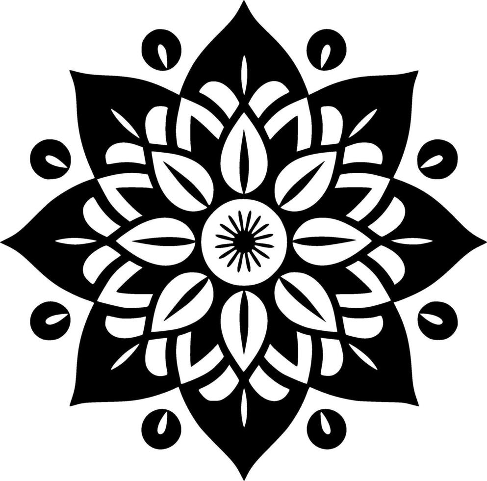 mandala, noir et blanc vecteur illustration