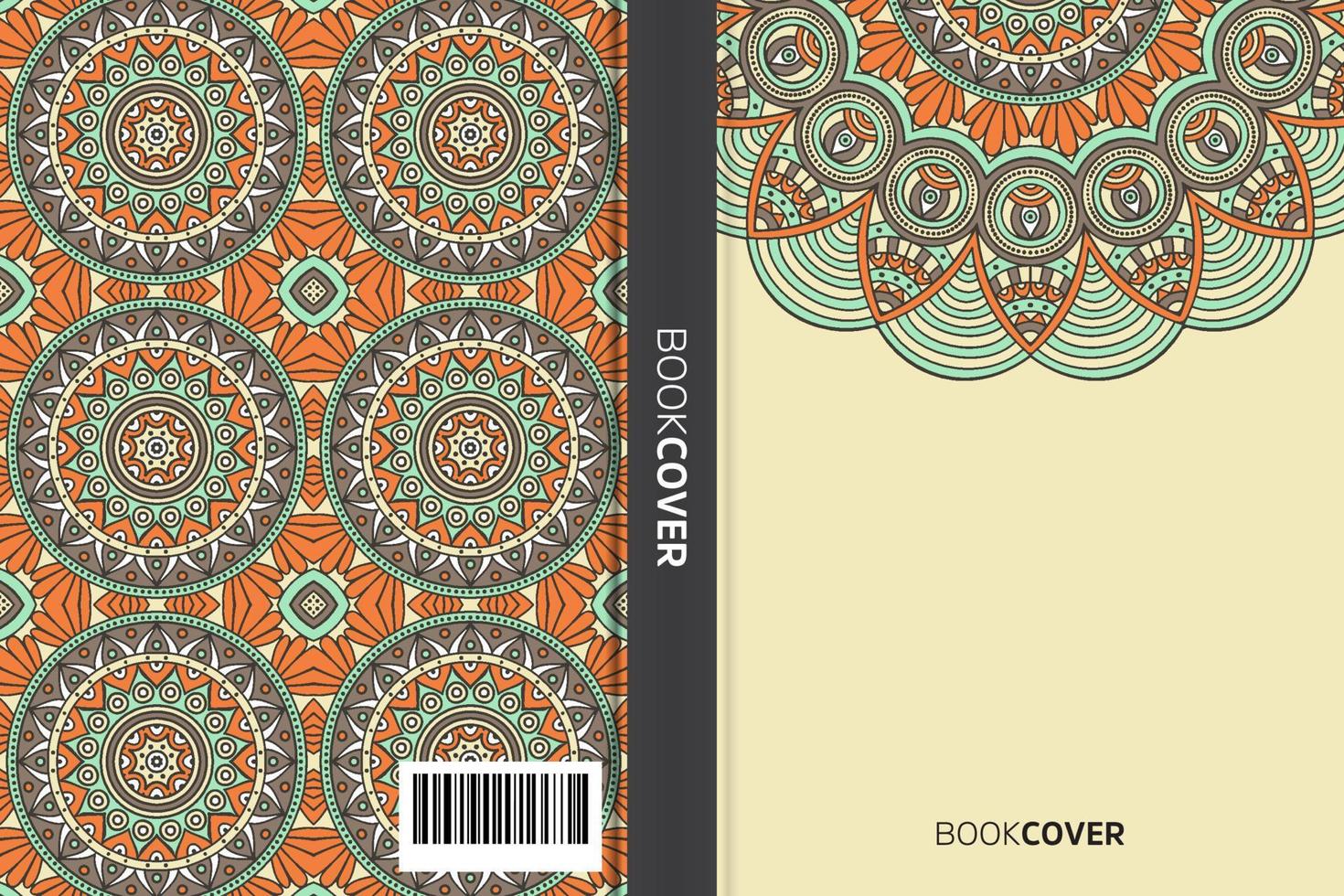 livre de couverture de mandala vecteur