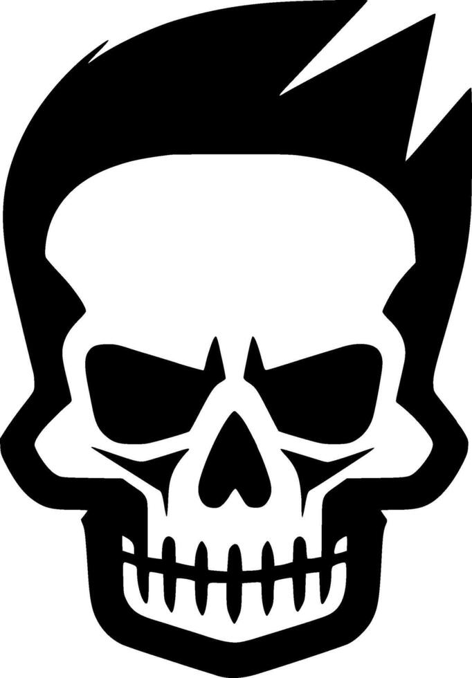 crâne - minimaliste et plat logo - vecteur illustration
