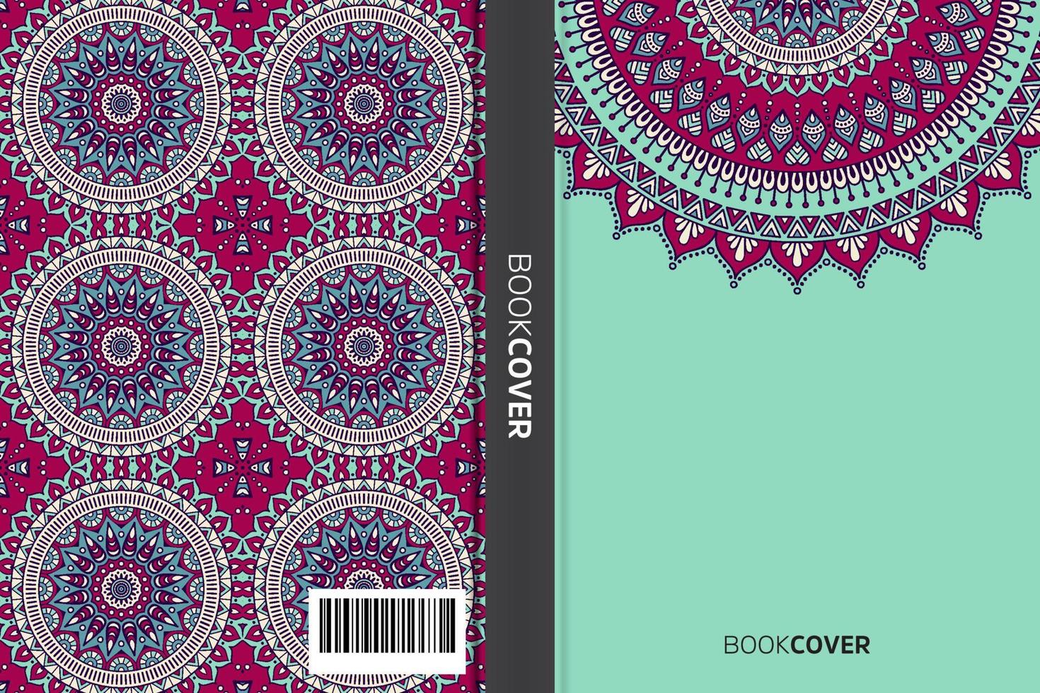 livre de couverture de mandala vecteur