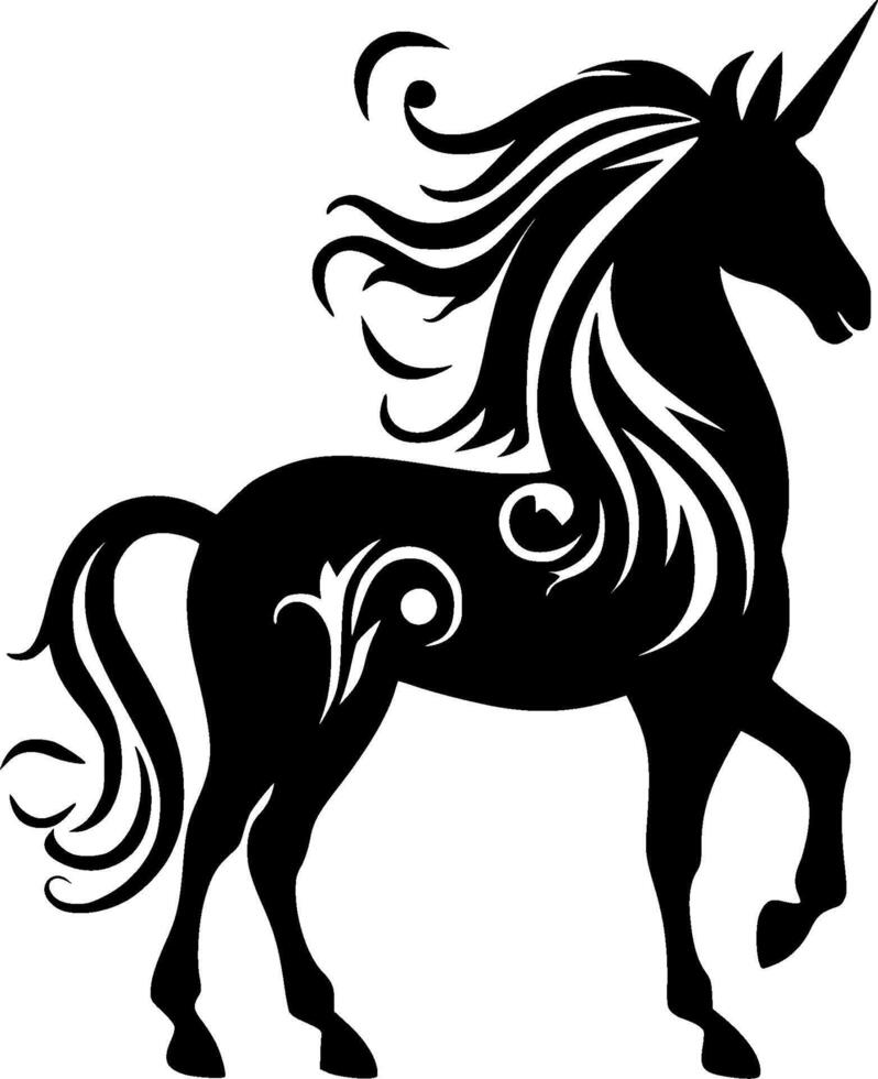 Licorne - minimaliste et plat logo - vecteur illustration