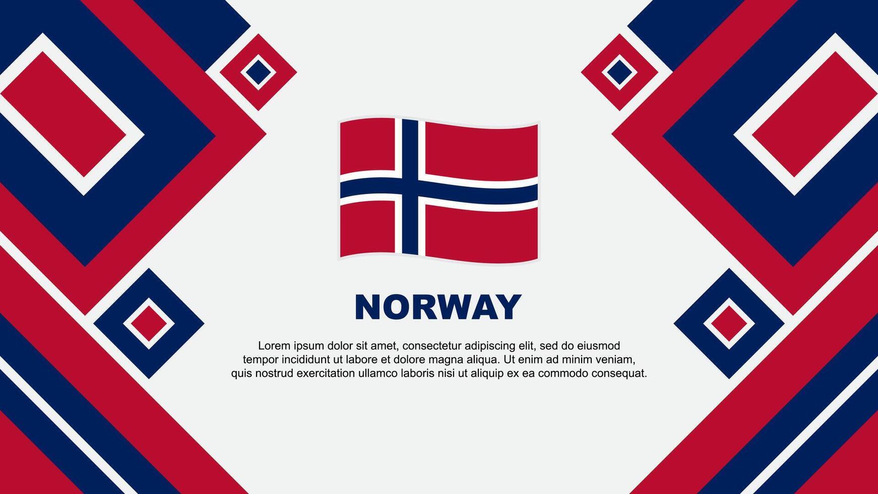 Norvège drapeau abstrait Contexte conception modèle. Norvège indépendance journée bannière fond d'écran vecteur illustration. Norvège dessin animé