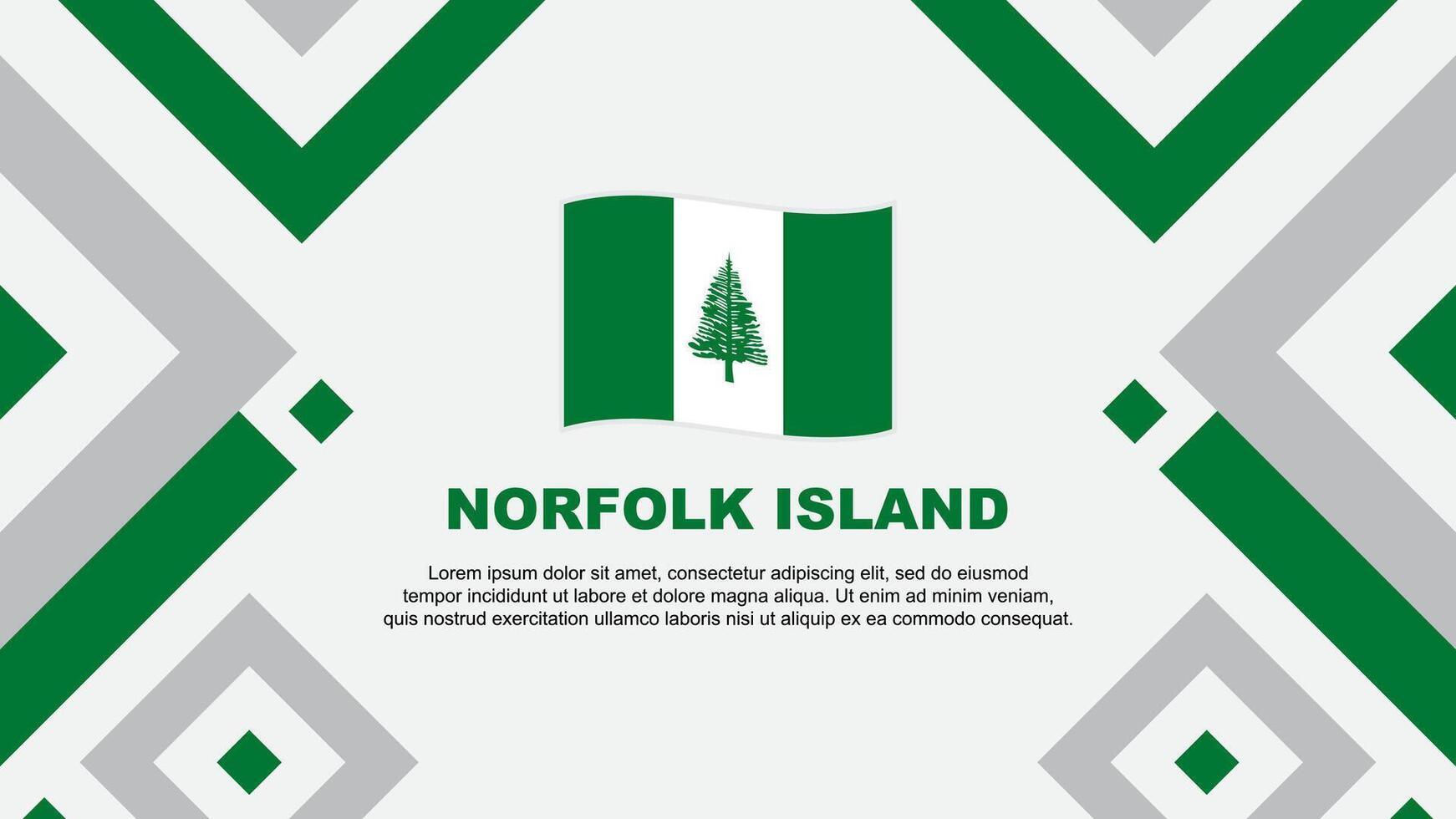Norfolk île drapeau abstrait Contexte conception modèle. Norfolk île indépendance journée bannière fond d'écran vecteur illustration. Norfolk île modèle