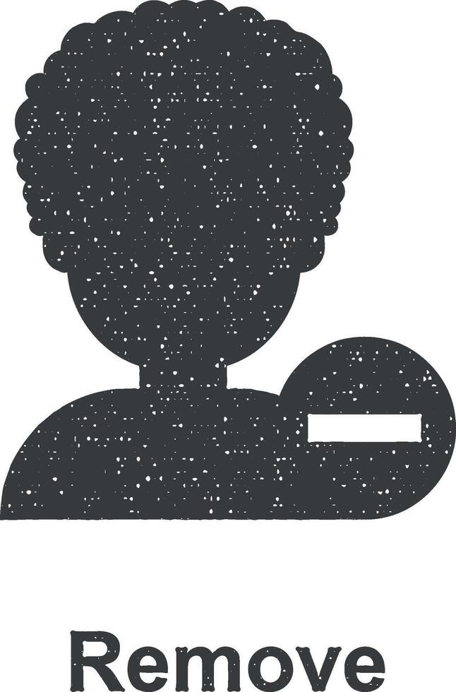 retirer, Masculin Couleur icône vecteur illustration dans timbre style