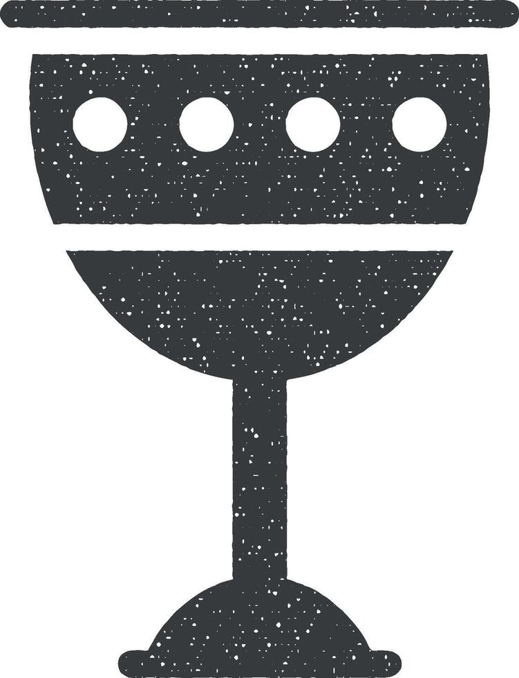 gobelet icône vecteur illustration dans timbre style