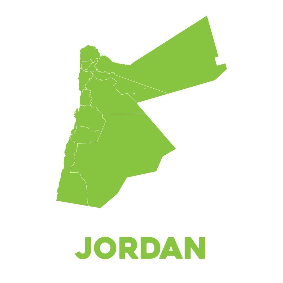 détaillé Jordan carte vecteur