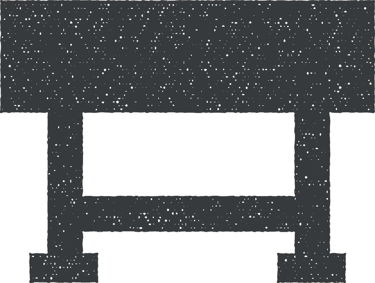 chaise glyphe icône vecteur illustration dans timbre style