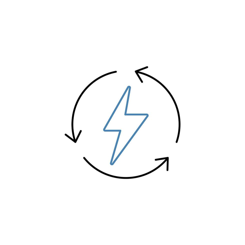 recharger concept ligne icône. Facile élément illustration. recharger concept contour symbole conception. vecteur