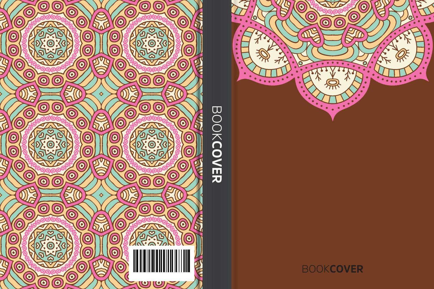 livre de couverture de mandala vecteur