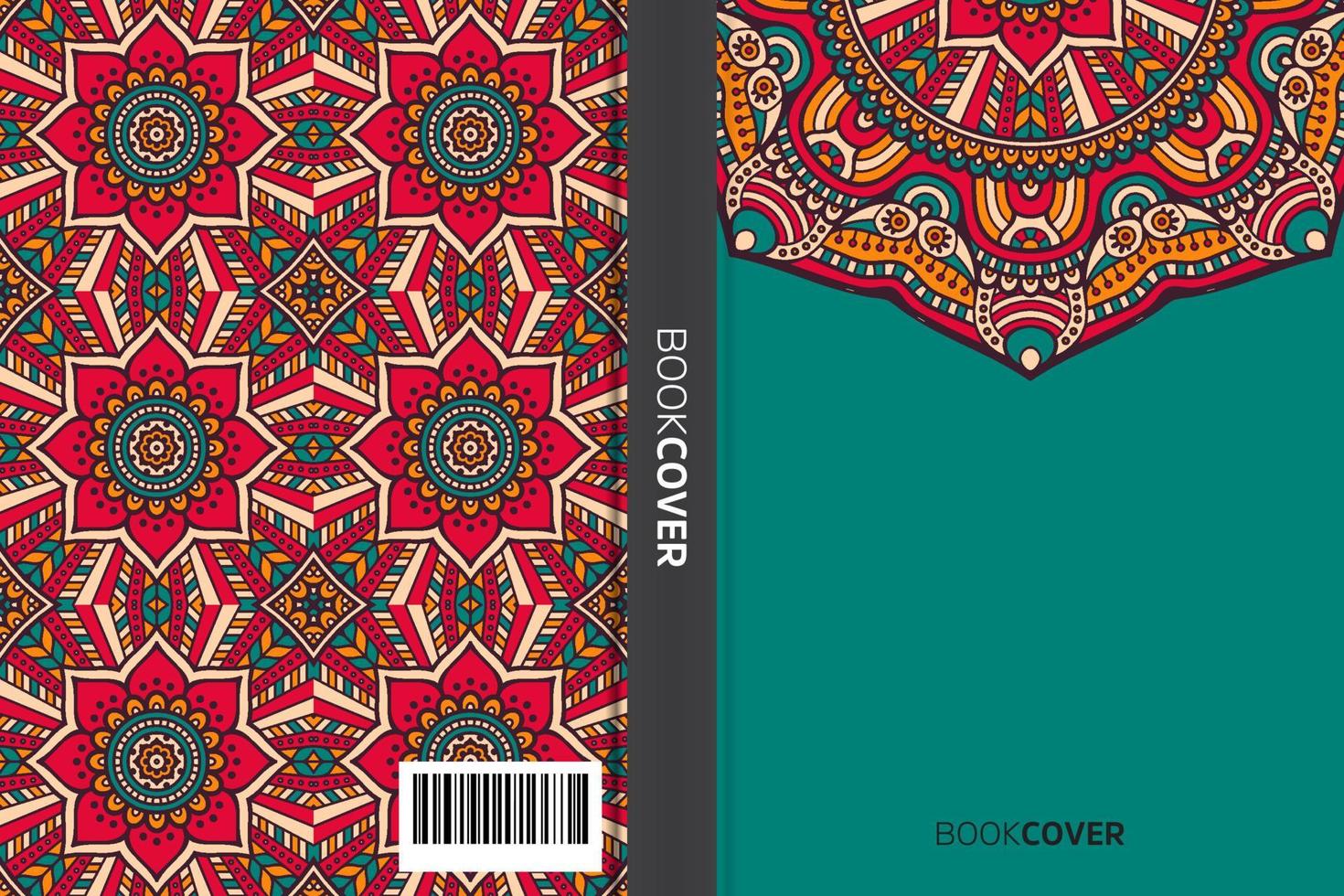 livre de couverture de mandala vecteur