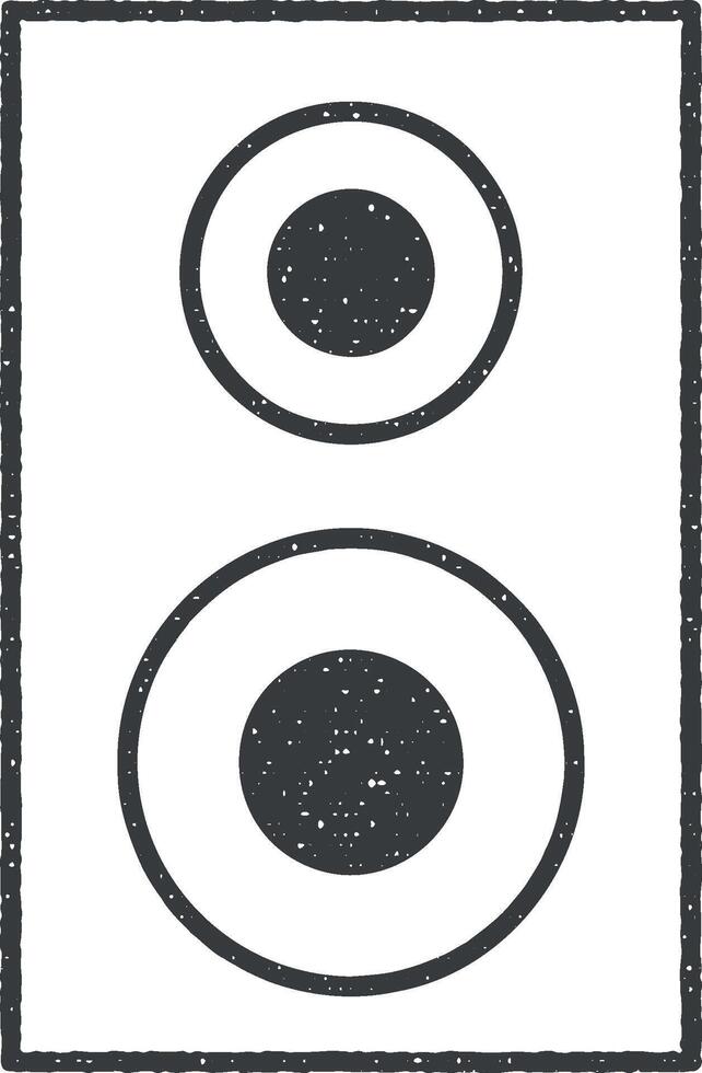 acoustique icône vecteur illustration dans timbre style