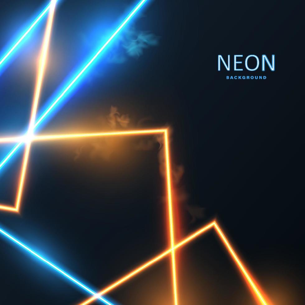 illustration vectorielle de néon rougeoyant futuriste fond. vecteur