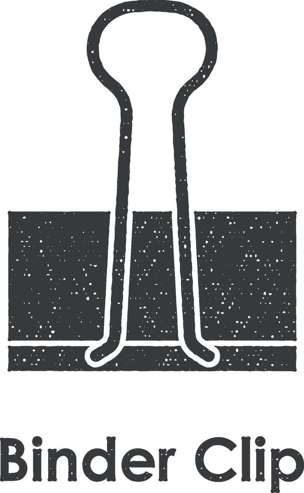 classeur agrafe vecteur icône illustration avec timbre effet
