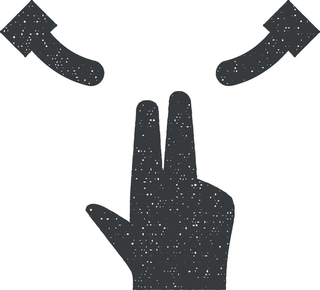 main, des doigts, geste vecteur icône illustration avec timbre effet