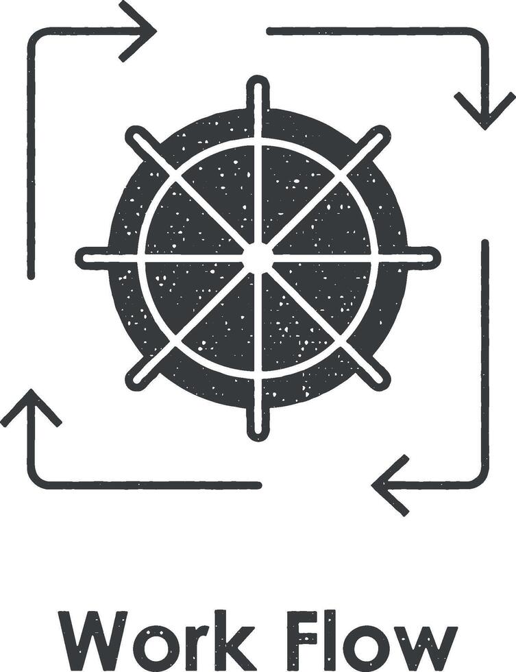 mener, pilotage roue, travail couler vecteur icône illustration avec timbre effet