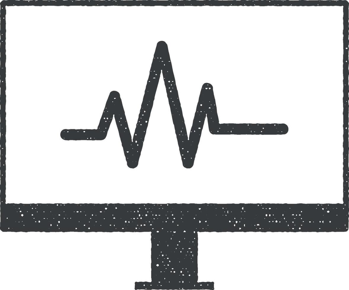 ordinateur Diagnostique vecteur icône illustration avec timbre effet