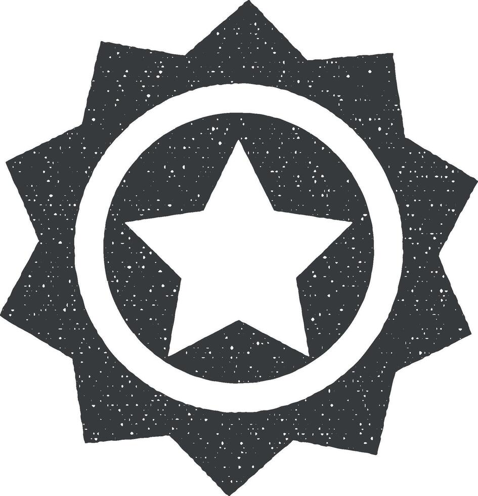 étoile, préféré, affaires vecteur icône illustration avec timbre effet