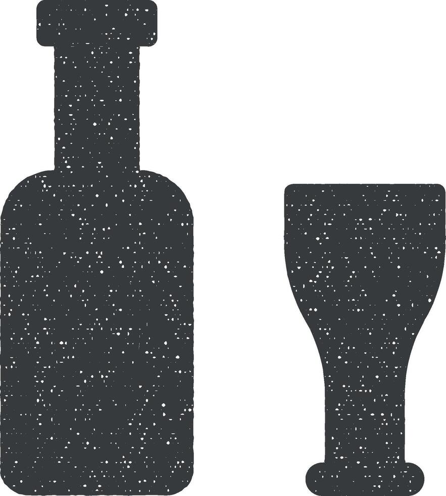 boissons, gobelet vecteur icône illustration avec timbre effet