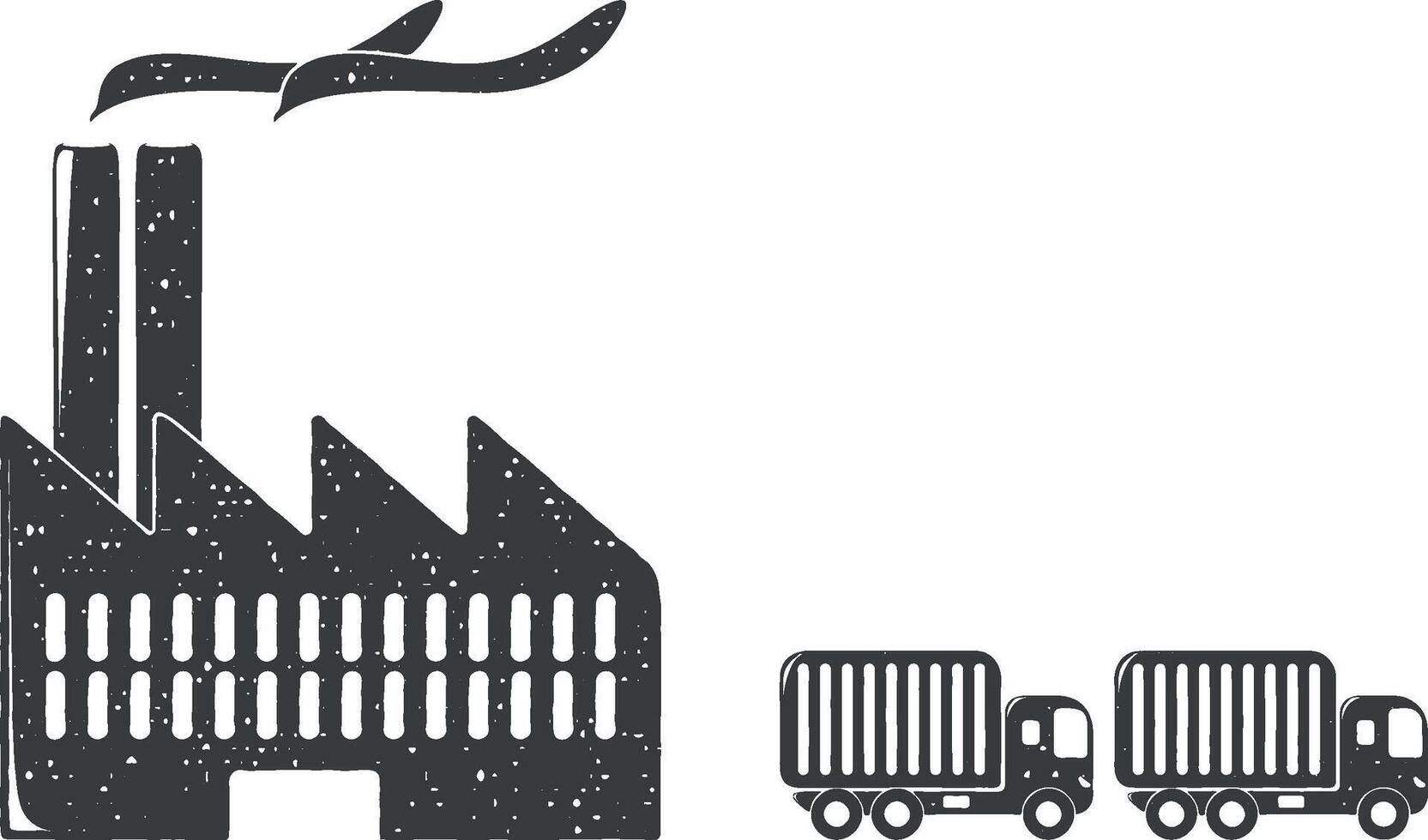 camions et plante vecteur icône illustration avec timbre effet