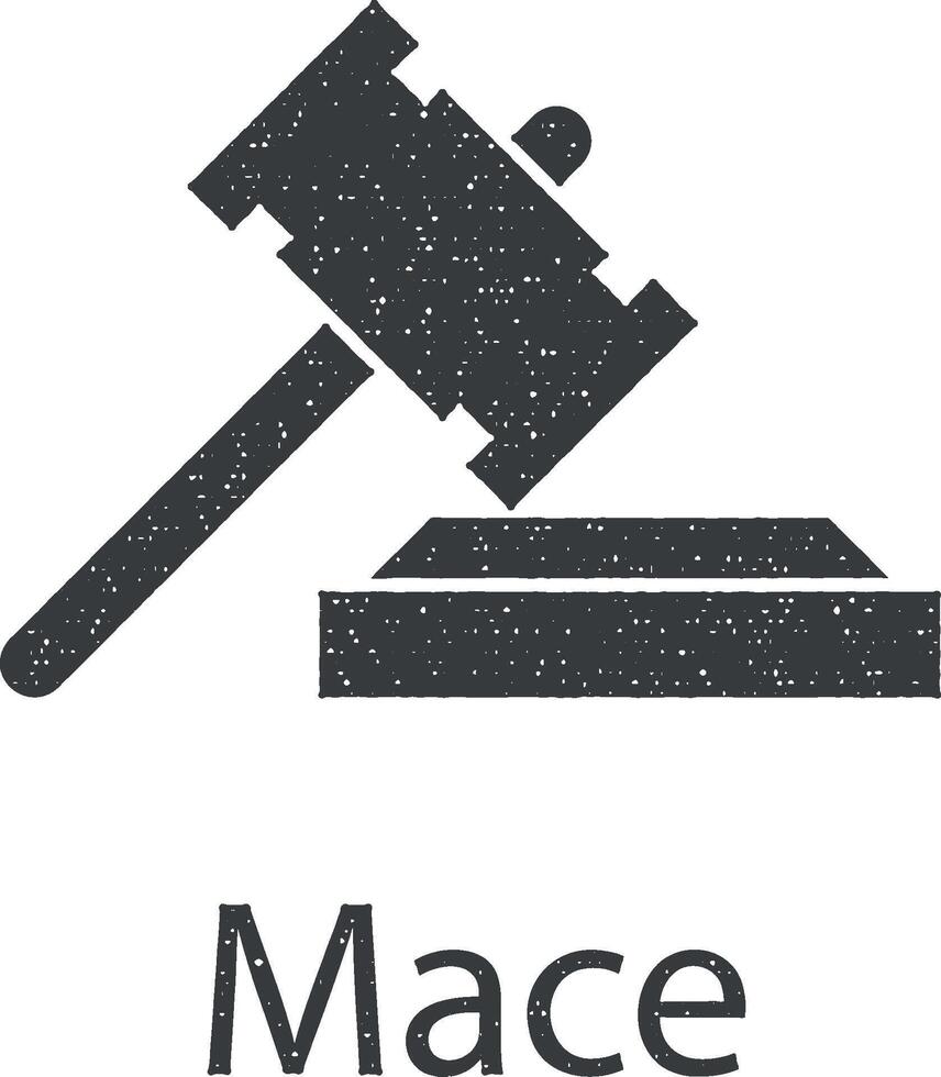 masse, marteau vecteur icône illustration avec timbre effet