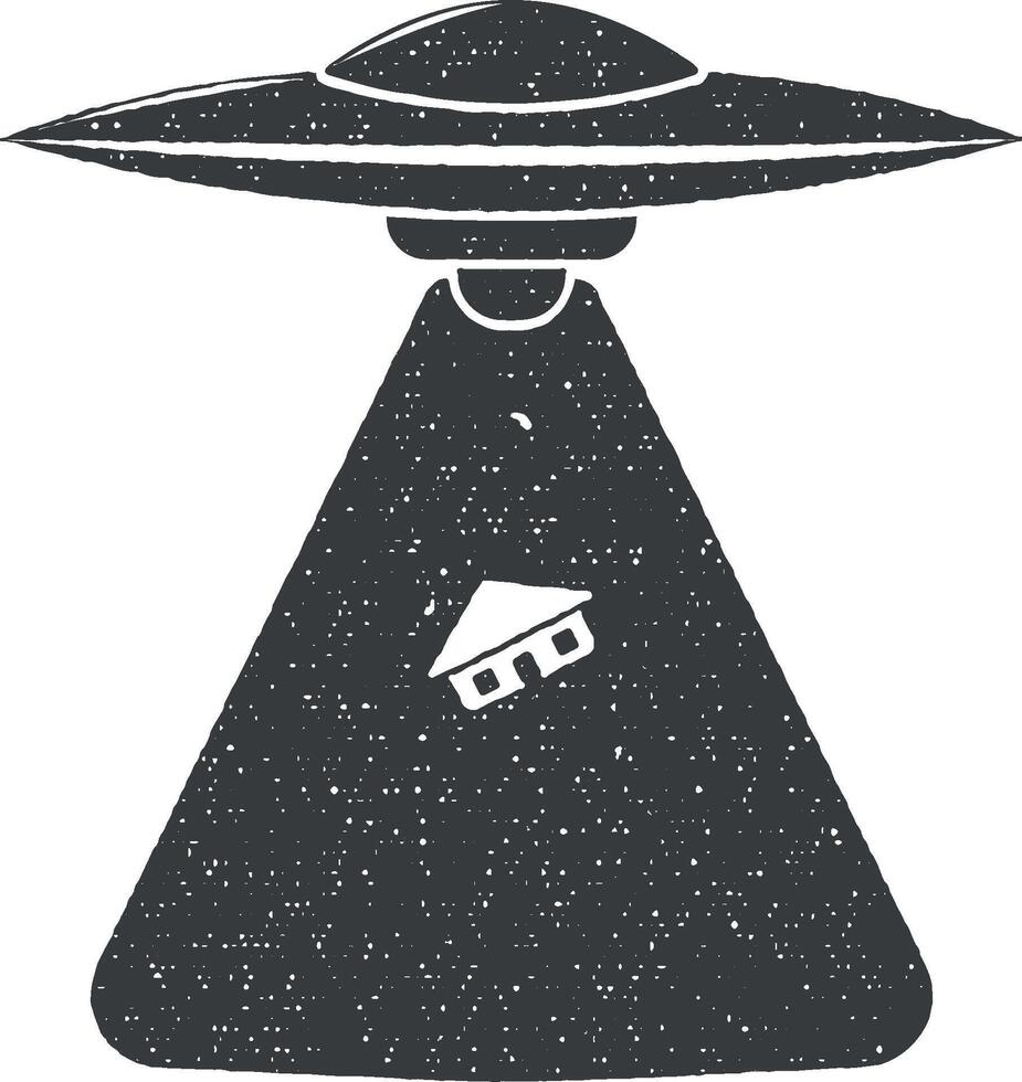 extraterrestres prendre Accueil vecteur icône illustration avec timbre effet