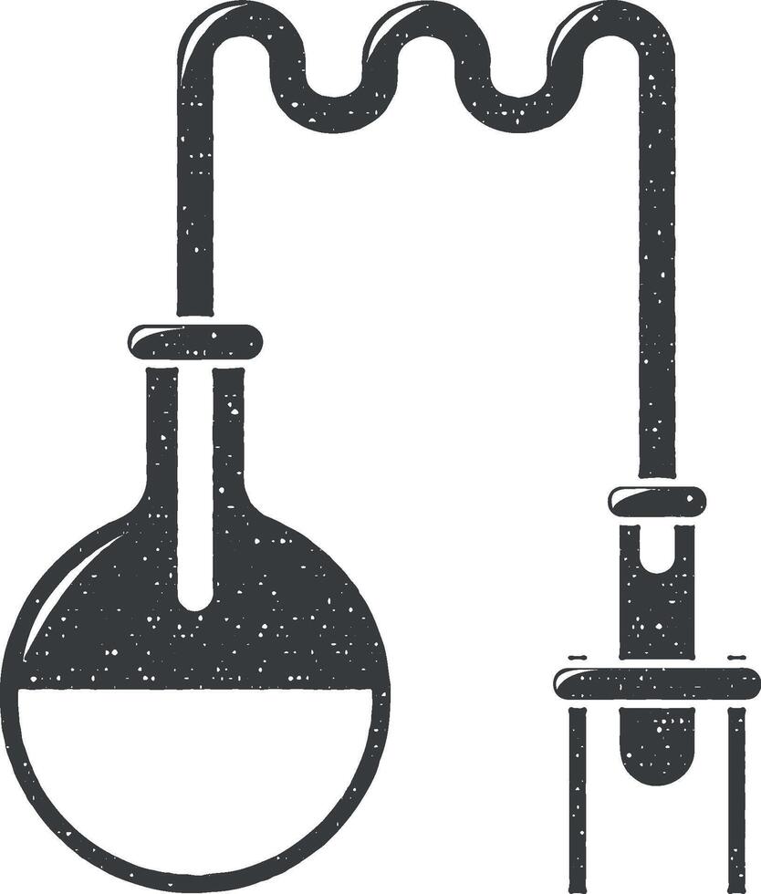 laboratoire vecteur icône illustration avec timbre effet