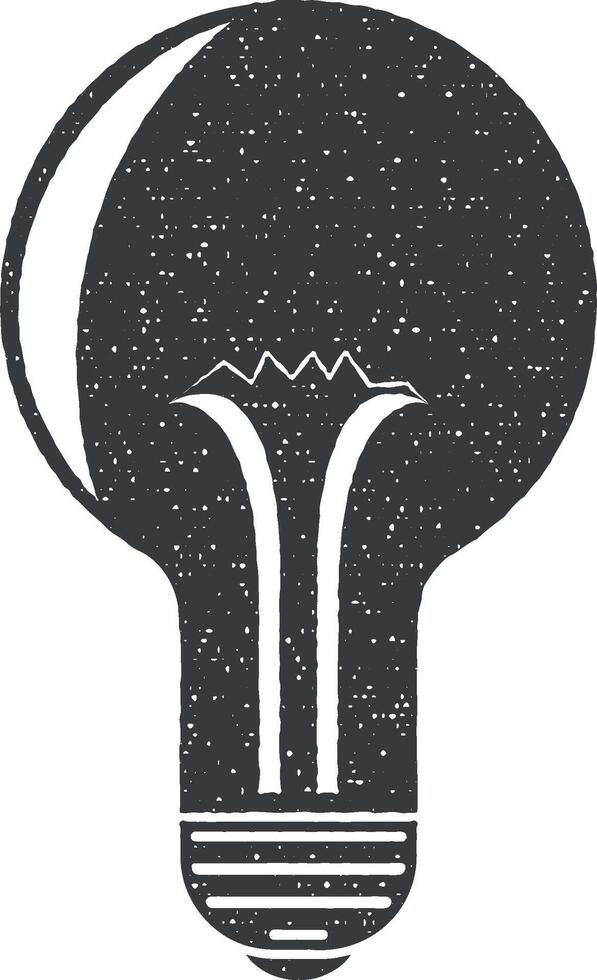 ampoule vecteur icône illustration avec timbre effet