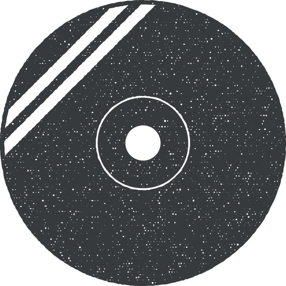 CD disque vecteur icône illustration avec timbre effet