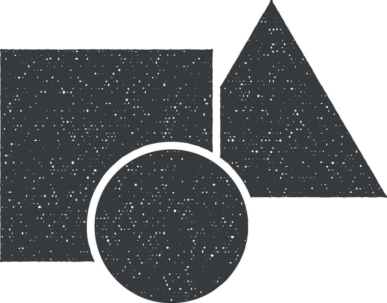 géométrique formes isolé Facile vecteur icône illustration avec timbre effet