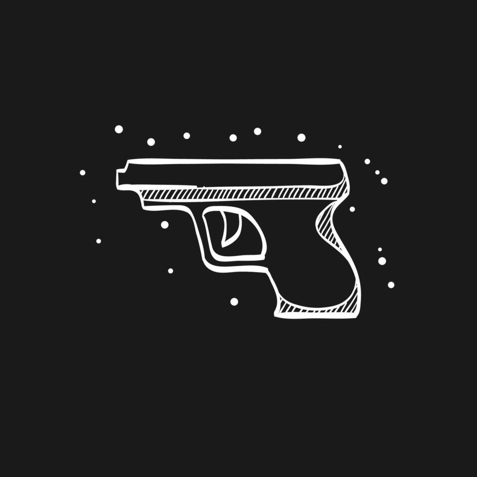 bras pistolet griffonnage esquisser illustration vecteur