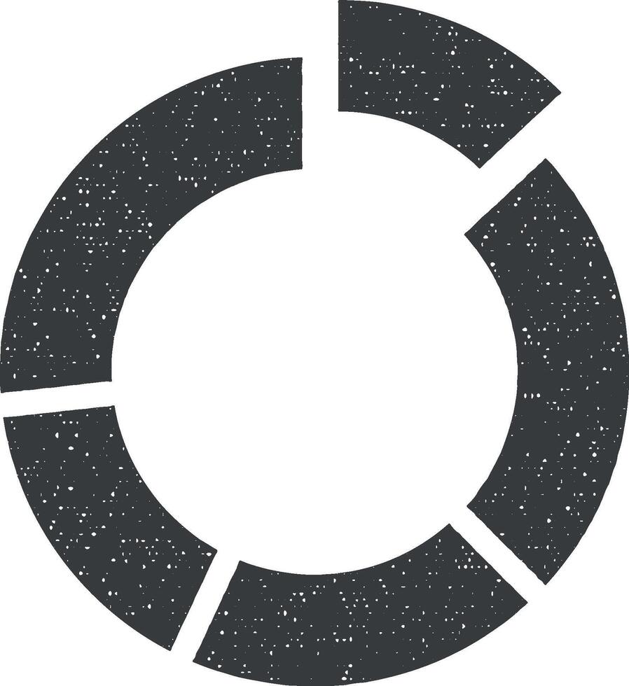 graphique Donut transitions icône vecteur illustration dans timbre style