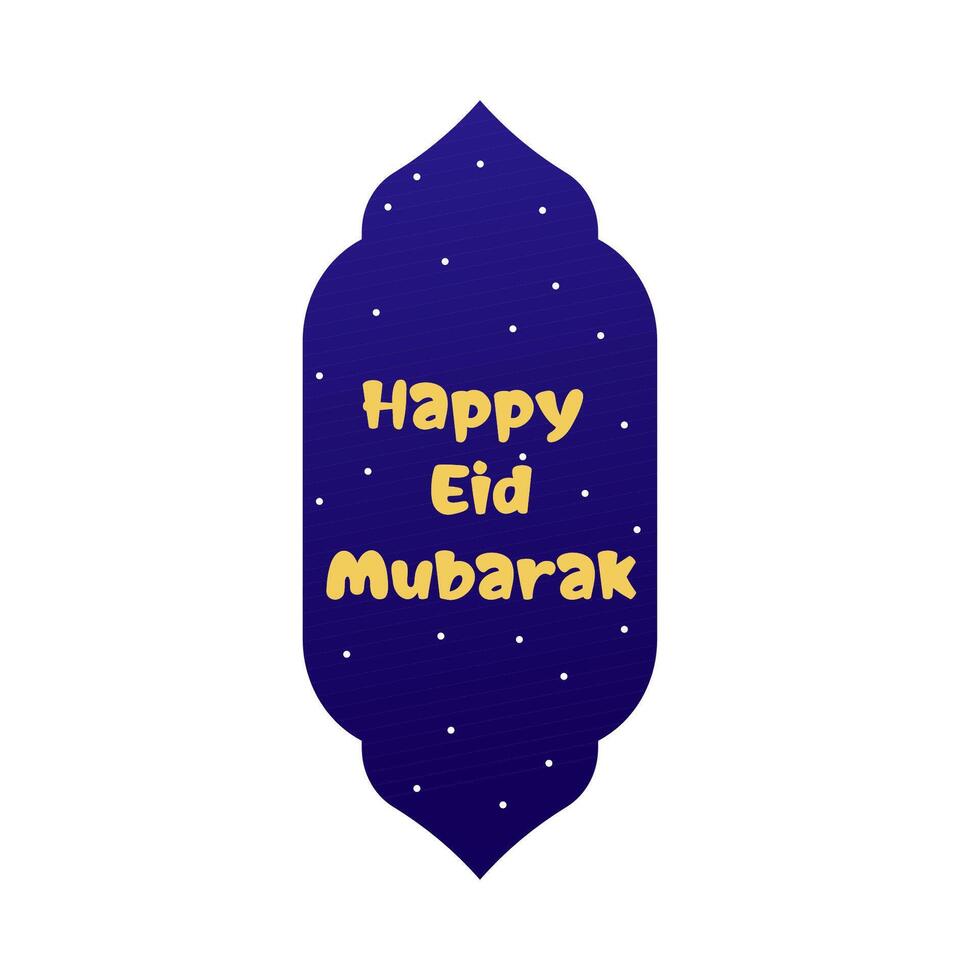 content eid mubarak salutations badge illustration vecteur