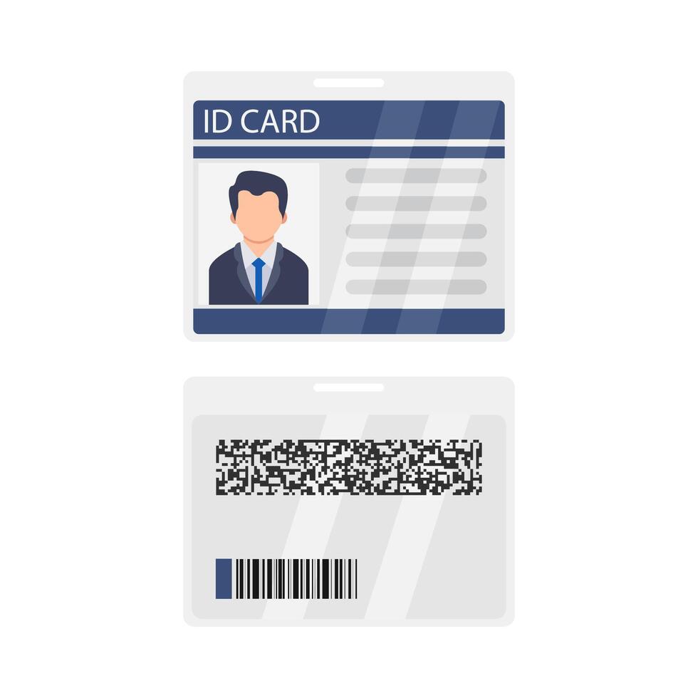 id carte avec code id carte illustration vecteur