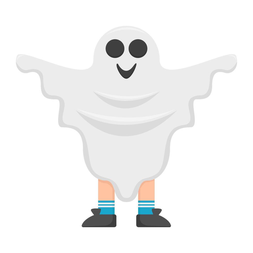 fantôme costume Halloween illustration vecteur