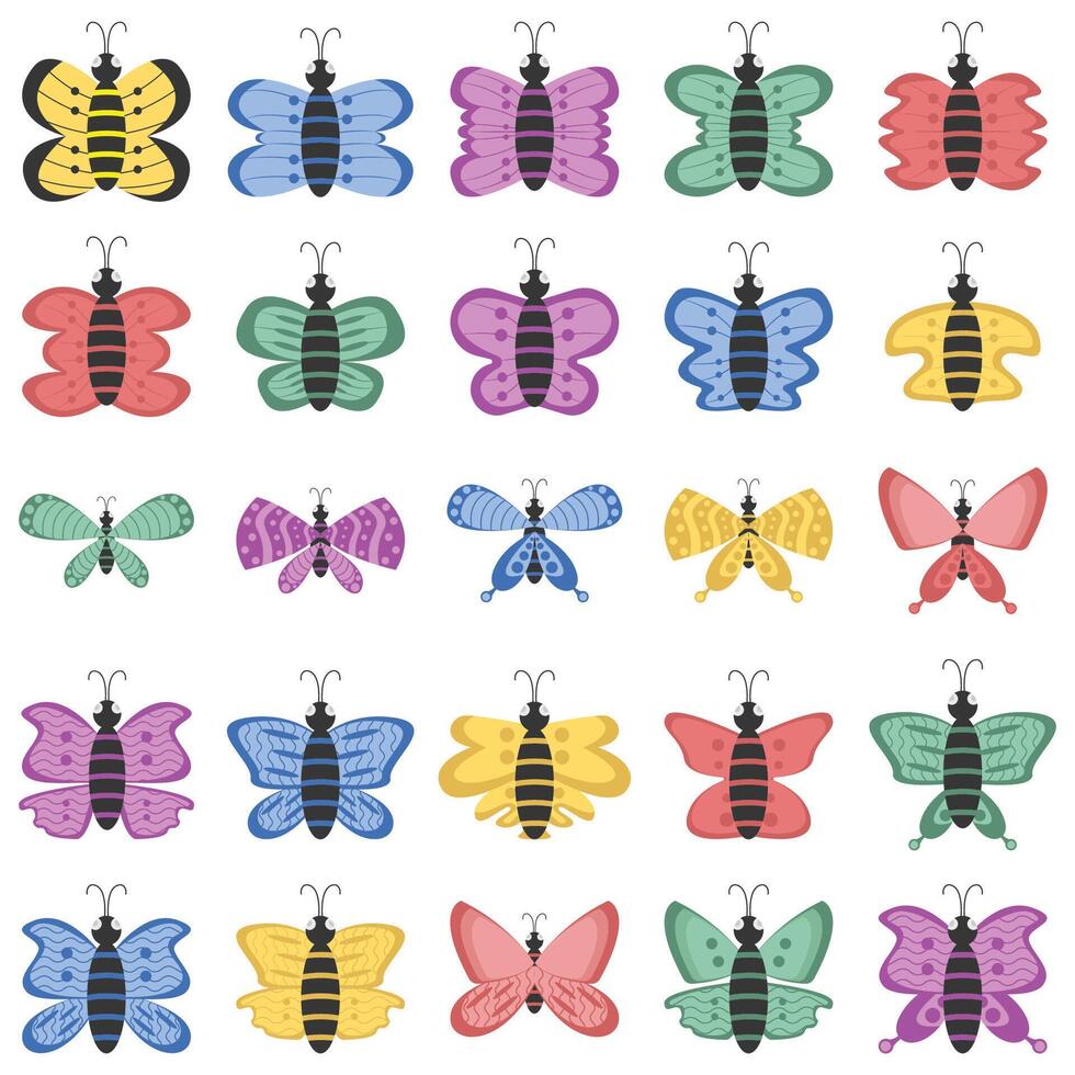 papillon pack illustration vecteur