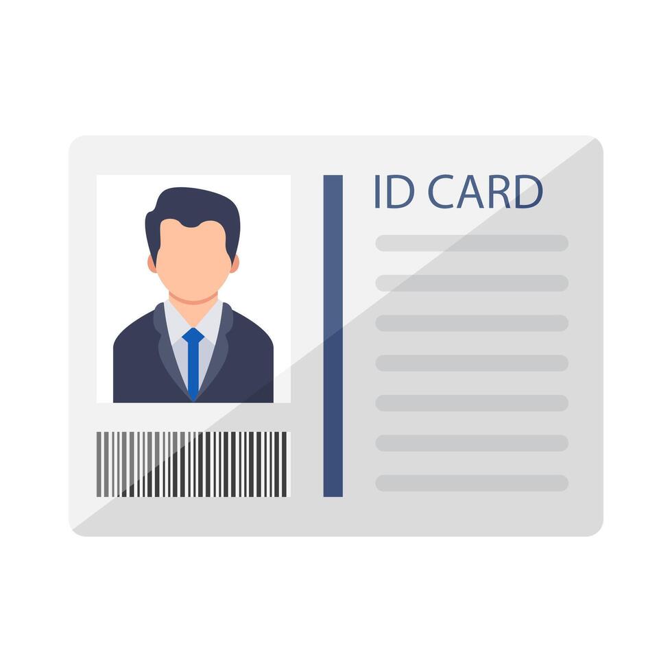 id carte bleu illustration vecteur