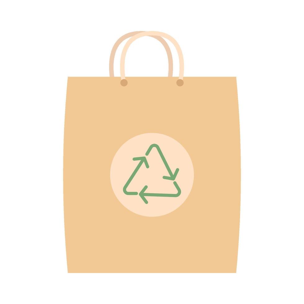papier sac recyclage illustration vecteur